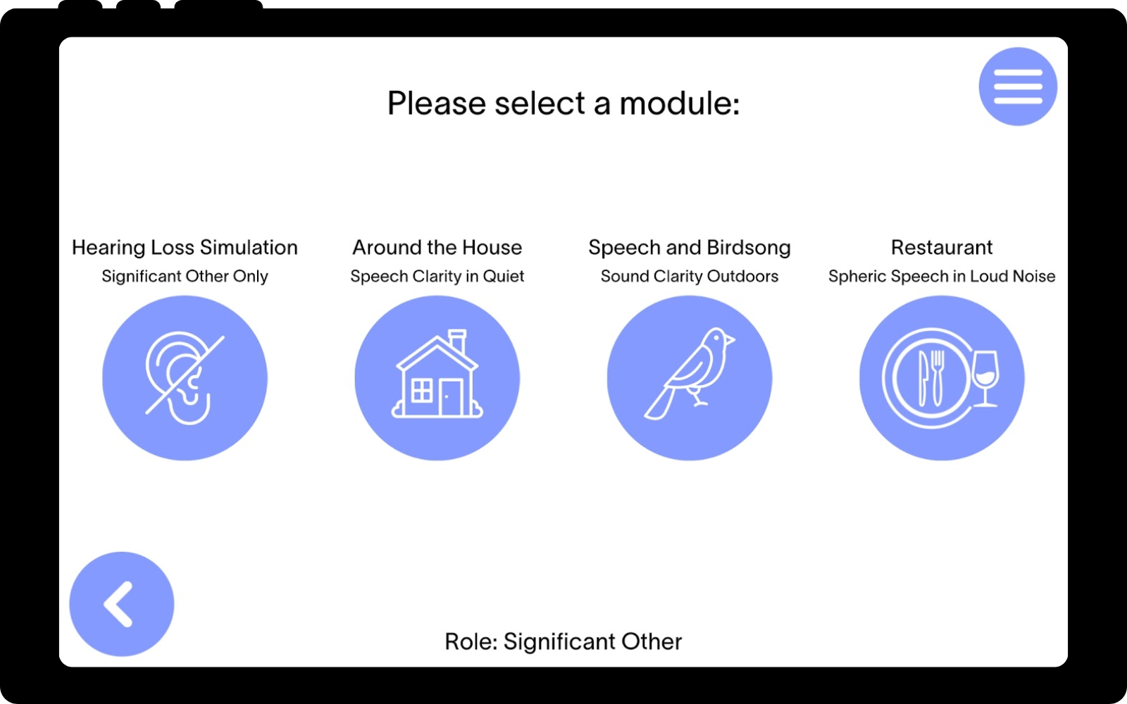 Tablet - Scene Selection